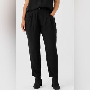 Eileen Fisher Silk Georgette Crepe Carrot Pant NWT